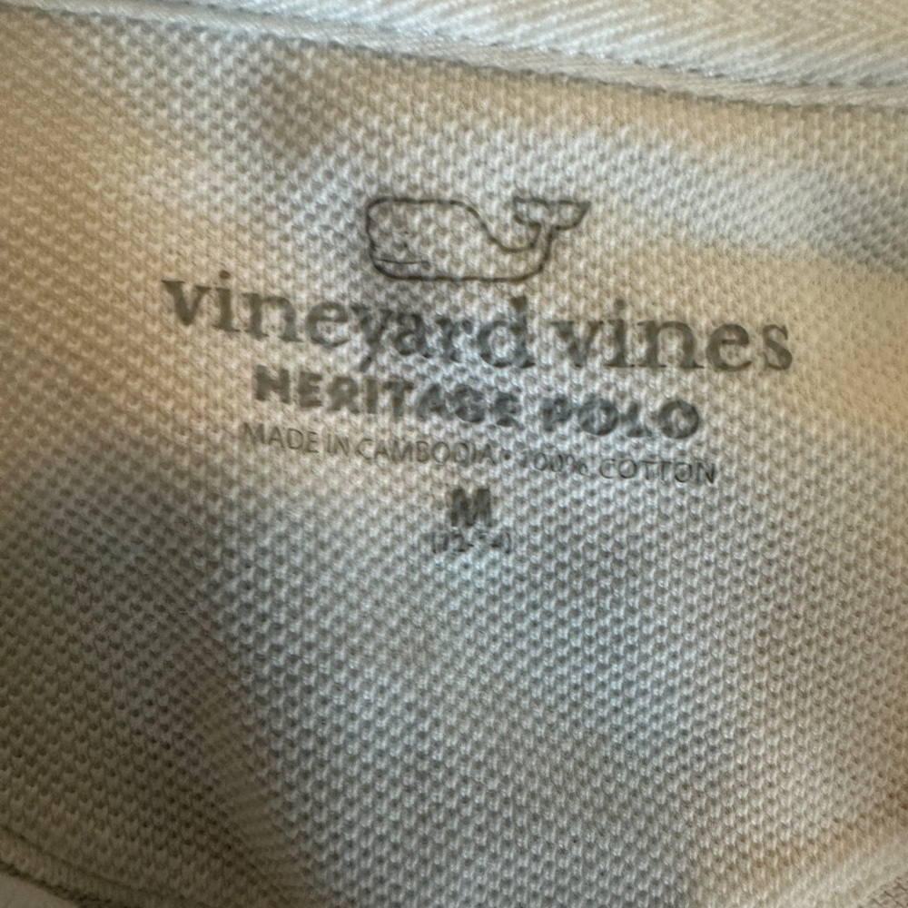 Vineyard Vines Kids/Boys Medium White Polo Shirt - Picture 5 of 5